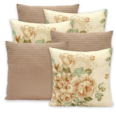 Imagem de Kit 6 Capas de Almofadas Favinho 40x40 C/ Zíper PIQUET Estampadas - Be