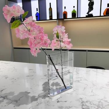 Imagem de Vaso de flores transparente, suporte de flores de acrílico e organizador que economiza espaço, decoração de casa moderna