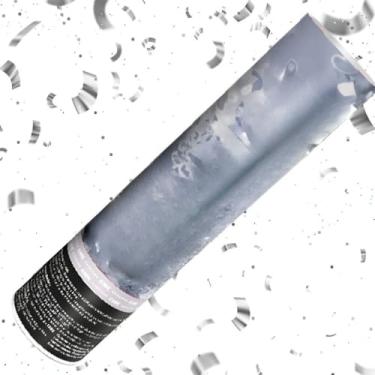 Imagem de Lança Confete Prata Dourado 30 cm –Chuva de Prata Metalizado Para Festa, Casamento, Formatura Ou Chá Revelação(LANÇA CONFETE PRATA,1 UN)