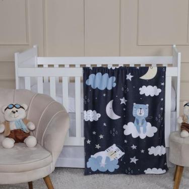 Imagem de Manta Soft Estampada Baby 0,75 x 1,00 Quarto Bebê Aconchegante Criança