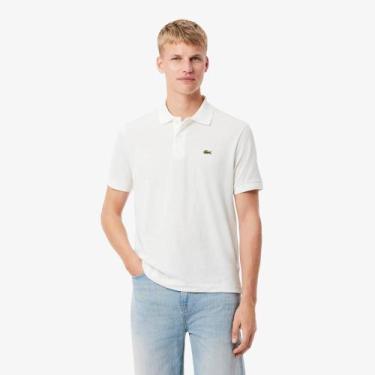 Imagem de Camisa Polo L.12.12 Light Piqué Ajuste Clássico - LACOSTE, M, Branco