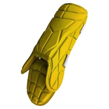 Imagem de Deevoka Protetores de perna de beisebol, adolescente ajustável protetor versátil equipamento de treinamento esportes protetor caneleiras proteção de, Amarelo