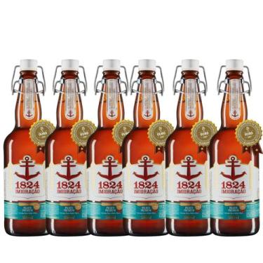 Imagem de Kit 6 Cerveja Artesanal Imigração 1824 Pilsen Premium 500ml
