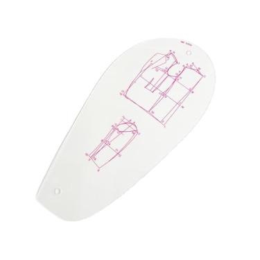 Imagem de shamjina Modelo de desenho de régua curva francesa para costura, ferramenta de desenho de curva para costura em acrílico, de decotes e cavas para designers