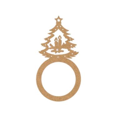 Imagem de Porta Guardanapo árvore De Natal Mdf Cru Kit Com 4 Peças 4,5cmx8,5cm - Cria Arte Laser Cru