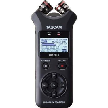 Imagem de Gravador Áudio Portátil Tascam Dr-07X Microfone Ajustável