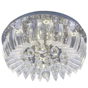 Imagem de Plafon Sobrepor Led Cristal E Acrílico Greta 45Cm 24W 6500K