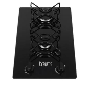 Imagem de Cooktop Tron 2 Bocas Gás GLP Mesa De Vidro Preto Bivolt