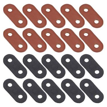 Imagem de letsinstyle 20 cadeados de couro PU, fecho ajustador de dois furos, acessórios de costura para jaqueta casual, roupas com capuz, calças, casacos de moletom