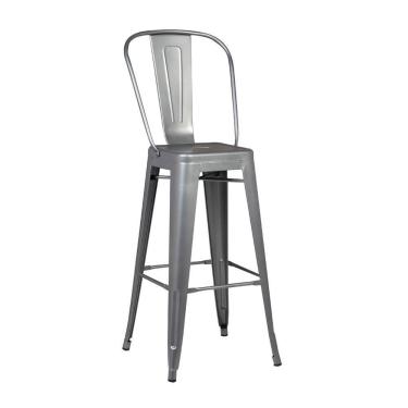 Imagem de Banqueta Iron Com Encosto Alto - Cinza