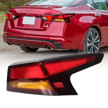 Imagem de Zhaoyang Conjunto de luz traseira compatível com substituição da lâmpada de freio da lanterna traseira externa Nissan Altima 2019 2020 2021 2022 com lâmpadas (lado direito do passageiro)