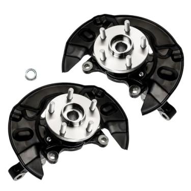 Imagem de PHILTOP 2 peças de junta de direção dianteira e conjunto de cubo de rolamento de roda compatível com Corolla 2003-2008, lado do passageiro e do motorista substitui 698-389 698-388