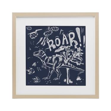 Imagem de Stupell Industries Impressão emoldurada Sketchy Roar Dinosaur Birch Under Glass, design por HUE, MI e Sangita, 13 x 13