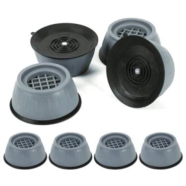 Imagem de 4 peças de almofadas antivibração para máquina de lavar roupa com redução de choque e ruído, suporte para máquina de lavar, arruela de borracha antiderrapante, estabilizador de vibração