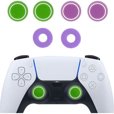 Imagem de MysticHome No - Slip Thumb Grips & Precision Rings | Universal Controller Accessories for Nintendo Switch Pro, PS4, PS5, Xbox One & Series X | 6 - Pack Multi - Color