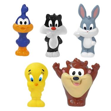 Imagem de Dedoches Looney Tunes Lider Brinquedos Vinil Atóxico +3 anos 7 cm - 3053