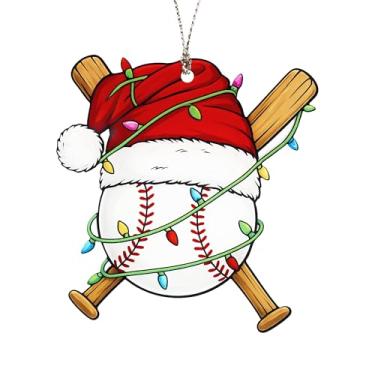 Imagem de Enfeite de beisebol, enfeites de Natal 2025 – Presente com citação esportiva inspiradora, Never Give Up The Last Swing Could Win The Game, lembrança de Natal de madeira para jogadores e treinadores