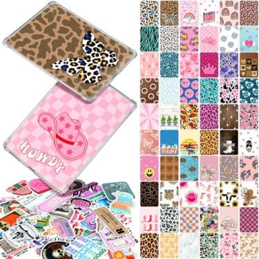 Imagem de Dunzoom 60 peças de papel cartolina inserções 100 peças adesivos temáticos de leitura 17,5 x 12,2 cm tema engraçado E-Reader inserção de capa traseira acessórios de decoração