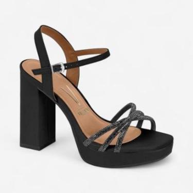 Imagem de Sandália Vizzano Salto Alto Preta-Feminino