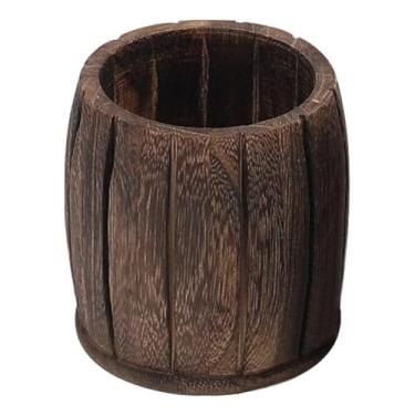 Imagem de Porta-lápis para mesa, organizador de copos de caneta, organização e armazenamento de madeira, acessórios de mesa para artigos de papelaria escolares, crianças e adultos