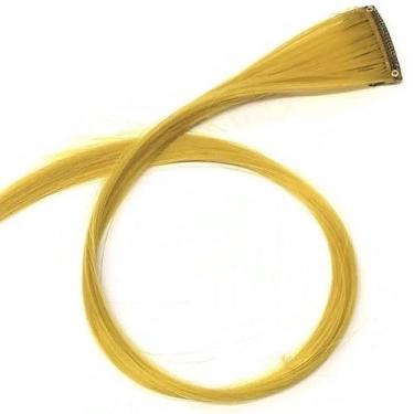Imagem de Mechas Sintéticas Coloridas 55cm - Apliques com Clip Tic-Tac para Cabelo(07)