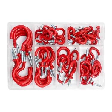 Imagem de Ganchos de parafuso – gancho de teto parafuso no cabide de copo, gancho Q para deck, grinaldas, jardim, cozinha, quintal, plantas, sinos de vento, drywall