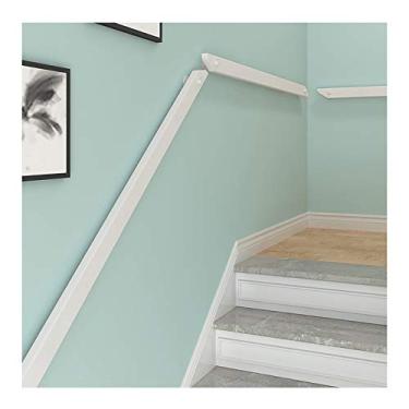 Imagem de Corrimão de escada de madeira antiderrapante para casa contra a parede corrimão para idosos corrimãos de corredor (1 pés-6 m) (tamanho: 5,8 m)