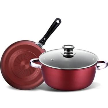 Imagem de Conjunto de panelas de cozinha, conjunto de panela de sopa, frigideira, panela de leite, panela de indução, panela antiaderente, caçarola, wok