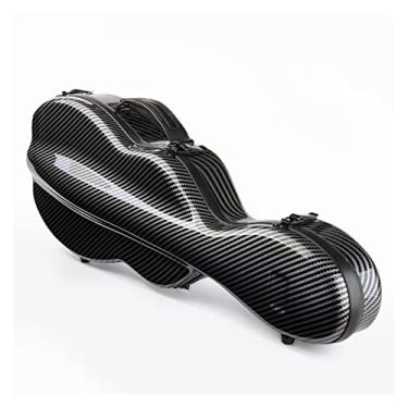 Imagem de Estojo De Violino Tamanho 4/4 Listra Preta Fibra De Carbono Com Higrômetro 2 Suporte De Arco De Violino Tamanho Completo Estojo de Violino