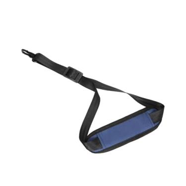 Imagem de KiBcsLic Cinto de pescoço para saxofone, prático, acolchoado, portátil, ajustável de 43 a 60 cm, leve e profissional para saxofones alto e tenor, Azul
