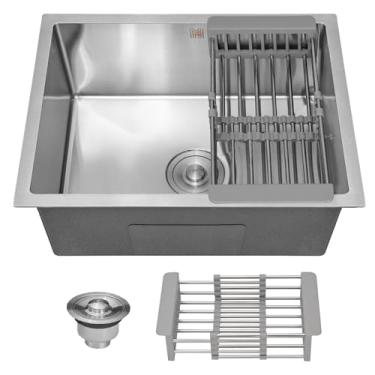 Imagem de HOLTTER Kit Cuba Cozinha Gourmet Aço Inox 304 Resistente Corrosão Acompanha Cesto Escorredor Elegante Chique Fácil Limpeza Antirruído Embutir Sobrepor Cozinha Ilha Espaço Gourmet (Preta)