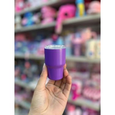 Imagem de Mini Copo Térmico de Aço Inox p/Bebidas Quentes e Frias (Roxo)