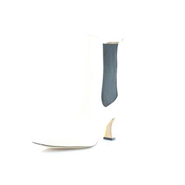 Imagem de Sam Edelman Bota feminina Lani Fashion, Couro marfim moderno, 34