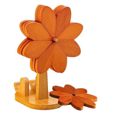 Imagem de Trivets De,Antiderrapante Resistente ao Calor com Suporte para Telemóvel,Conjunto De Trivets Windmill Para Pratos Quentes - Para Cozinha Sala De Estar Mesa De Jantar Decoração Estilo Rural Natal