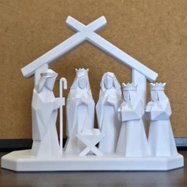 Imagem de Presépio Minimalista Moderno Durável– Decoração Natalina Elegante