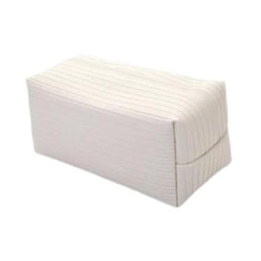 Imagem de Baoblaze Porta-lenços retangular em couro PU para decoração de casa, ideal para escritório, quarto, mesa de banheiro e penteadeira, Branco