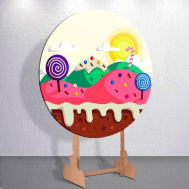 Imagem de Painel Sublimado Capas Casa de Doces Decoração Festa Estampa Infantil 