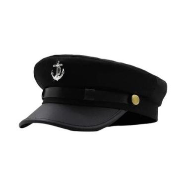 Imagem de Boina Militar De Algodão Vermelha E Preta Para Mulheres, Boné Casual D