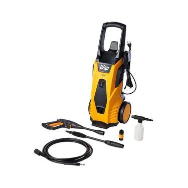 Imagem de Lavadora de Alta Pressão Wap Líder 2200 com 1800PSI, Trava de Segurança, Jato de Água Leque e Concentrado Aplicador de Detergente e Sistema Stop Total Amarelo
