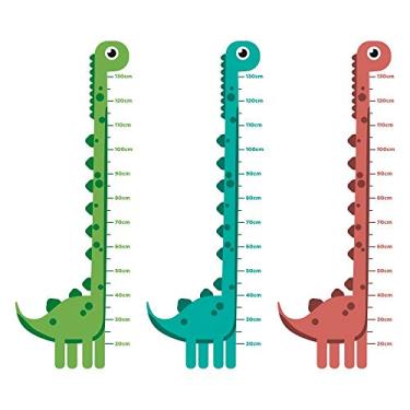 Imagem de Adesivo Infantil Régua de Crescimento Dino-azul