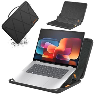 Imagem de Smatree MS85T Capa protetora rígida de EVA com suporte compatível com laptop 2 em 1 de 16 polegadas HP Envy x360 16t-ac000, para laptop de 15,6 polegadas 15/15t, para notebook HP 255 G9 de 15,6
