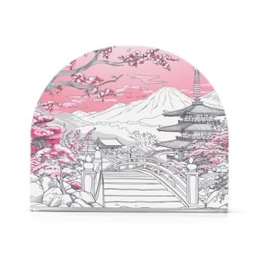 Imagem de Porta-guardanapos de flores de cerejeira japonesas para mesas, porta-guardanapos de Halloween para cozinha, porta-guardanapos de mesa, porta-guardanapos de coquetel, porta-guardanapos de papel727