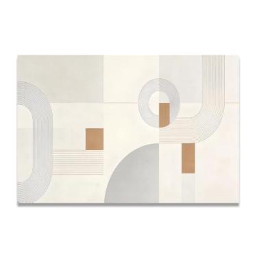 Imagem de LKXGRRSFG Arte minimalista em tela charmosa: Serenidade tons neutros grande área em branco para decoração de espaço calmo 11,20 x 45 cm sem moldura