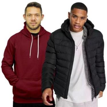 Imagem de Kit Jaqueta Puffer Bobojaco e Blusa De Moletom Hyve Masculino-Masculino