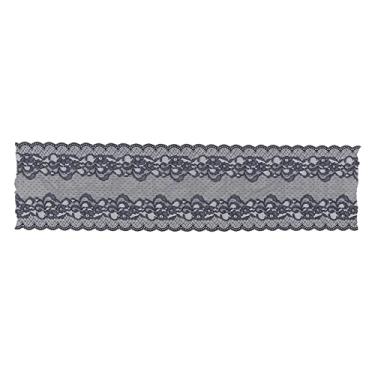 Imagem de Fita de renda estilo vintage, renda de costura macia e durável para artesanato diy, decorações de casamento, material de nylon, 10 jardas de comprimento e 9,4 polegadas de largura (Azul)