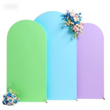 Imagem de Conjunto de 3 capas de arco de casamento com tema de monstro para decoração de festa de aniversário, festa de aniversário, festa de casamento, chá de bebê, banquete, 1,8 m