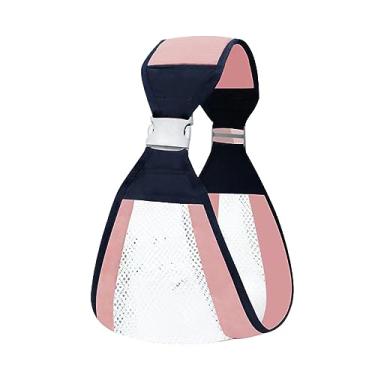 Imagem de YOUTHINK Porta-Bebês Com Tipoia de Fivela, RecéM-nascido a Criança, Porta-assento de Quadril de Malha Respirável Leve Com Postura Ergonômica Em Forma de M, Envoltório de bebê de um Ombro (PINK)