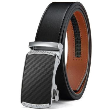 Imagem de Cinturón de Piel CHAOREN para Hombre con Hebilla de Trinquete de 35 mm