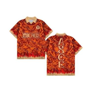 Imagem de Camiseta Polo V-neck De Impressão 3D Do Anime One Piece Luffy, Camiset