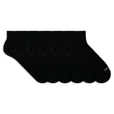 Imagem de Kit Meia Sapatilha Mash 6 Pares Algodão Esportiva, Preto, 34-38